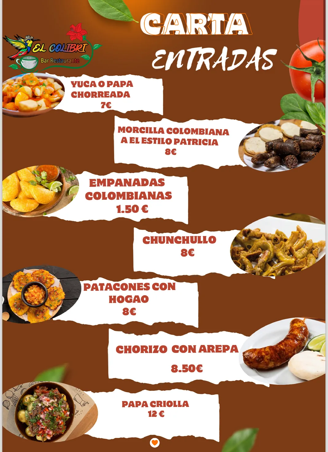 Carta Restaurante