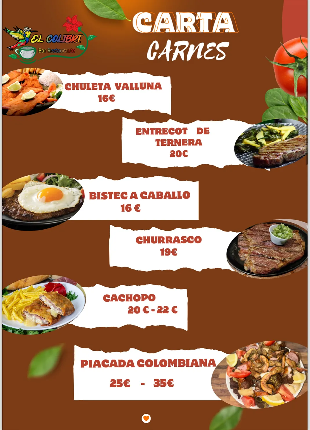 Carta Restaurante